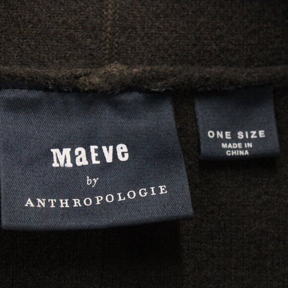 Maeve By Anthropologie Cardigan Womens One Size Brown Casual Open Front Boho - Picture 6 of 10